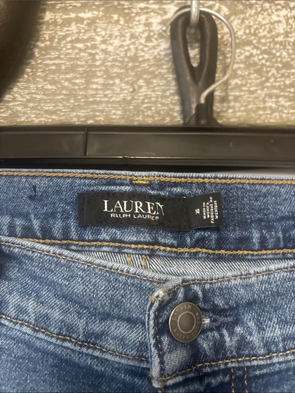 Ralph Lauren Distressed Blue Boyfriend Jeans with Logo Patch - Picture 3 of 12
